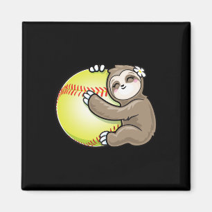 Sloth Hugging Ll Cute Girl Softll Magnet