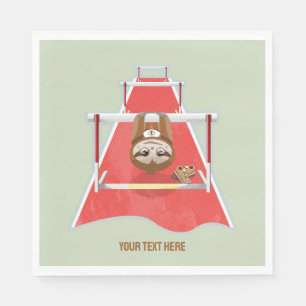 Sloth Hurdles race atheletics Napkin