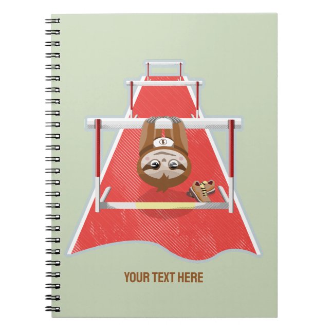 Sloth Hurdles race atheletics Notebook (Front)
