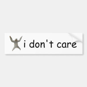 sloth - i don't care bumper sticker