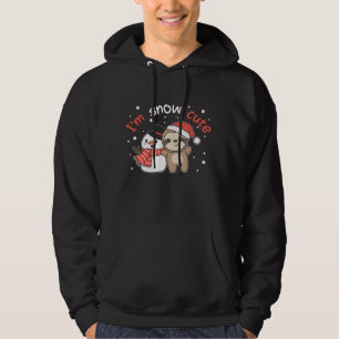 Sloth I'm Snow Cute Snowman Snow Pun Hoodie