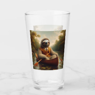 Sloth In A Canoe Glass