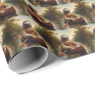 Sloth In A Canoe Wrapping Paper