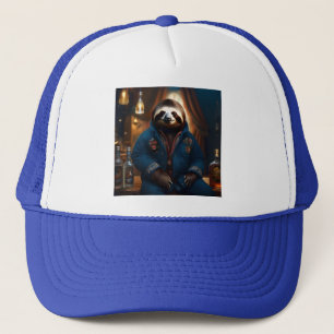 Sloth In His Drinking Jacket, Trucker Hat