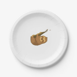 Sloth in his little tree Classic T-Shirt Paper Plate