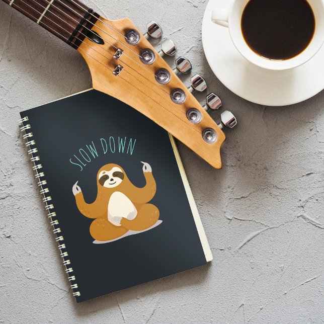Sloth in Lotus Yoga Pose "Slow Down" Planner (Creator Uploaded)