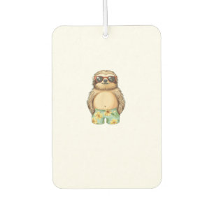 Sloth in Swimsuit Costume for Shorts and Sloths Lo Car Air Freshener