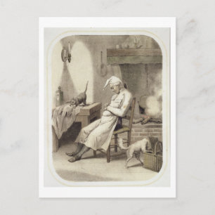 Sloth in the Kitchen, from a series of prints depi Postcard