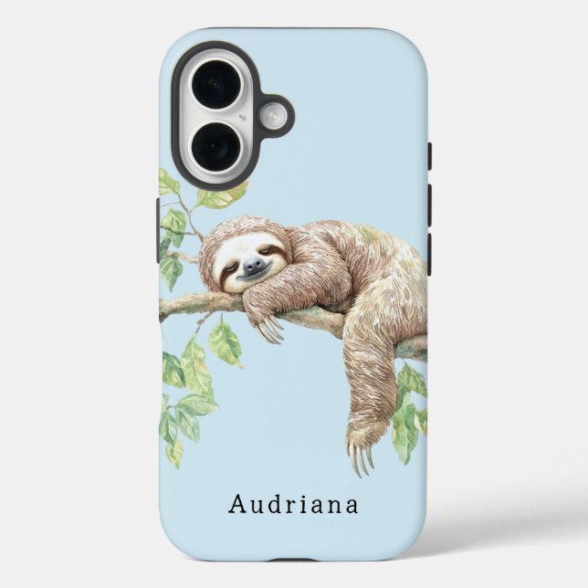 Sloth in Tree Jungle Animal  Case-Mate iPhone Case (Back)