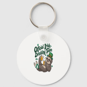 Sloth Irish Drinking St Patrick's Day Key Ring
