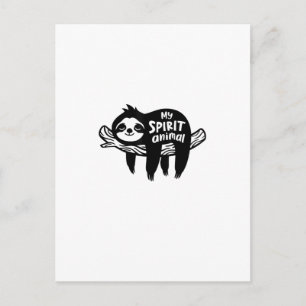 Sloth is My Spirit Animal Chillin Lazy Introvert S Postcard