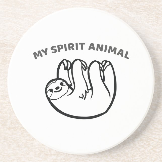 Sloth Is My Spirit Animal Coaster (Front)