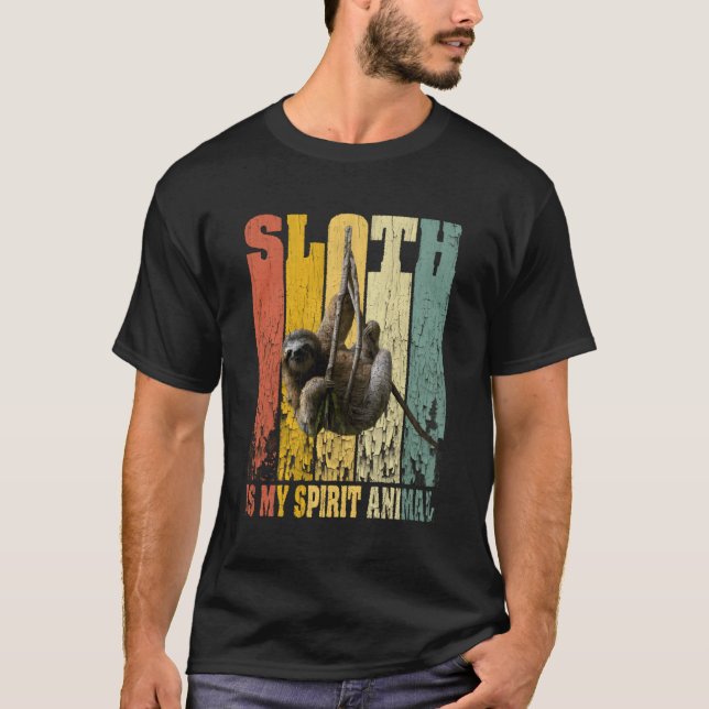 Sloth Is My Spirit Animal Cute Sloth Funny Sloth L T-Shirt (Front)