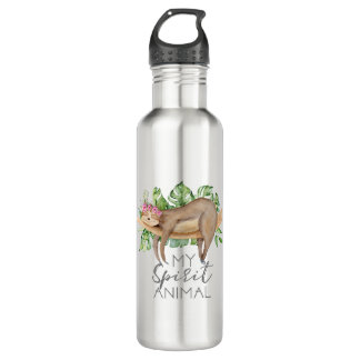 Sloth Is My Spirit Animal Gift For Sloth Lover 710 Ml Water Bottle