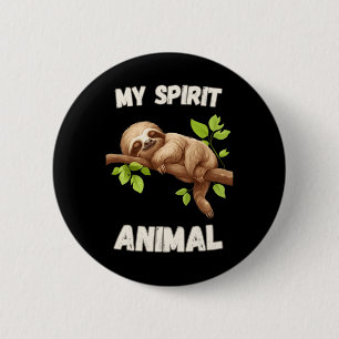 Sloth Is My Spirit Animal - Lazy Napping Funny Slo 6 Cm Round Badge