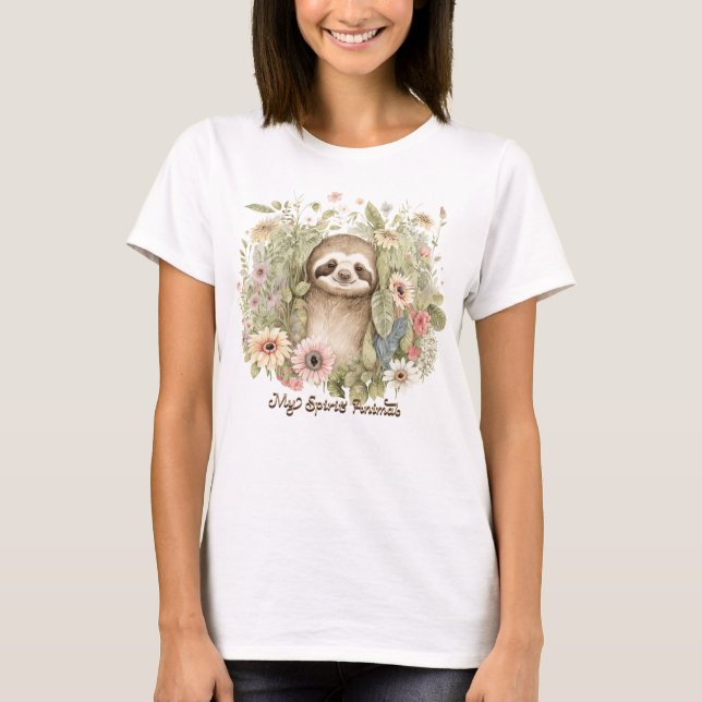 Sloth is My Spirit Animal T-Shirt (Front)
