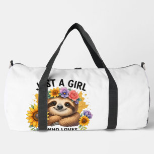 Sloth Just a Girl Who Loves Sloth Duffle Bag