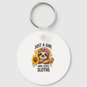 Sloth Just a Girl Who Loves Sloth Key Ring