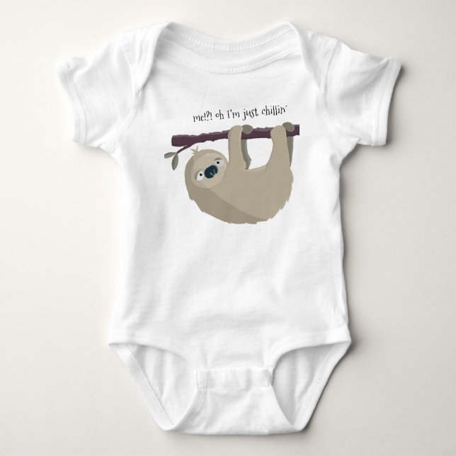 Sloth 'Just Chillin' Infant Creeper (Front)