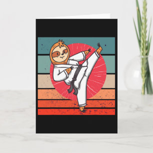 Sloth Karate Black Belt Sloth Lover Japanese Sport Card