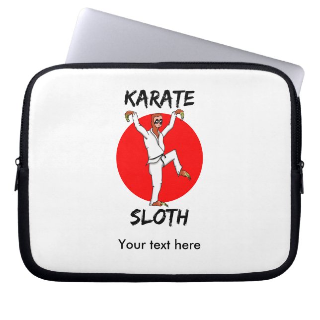 Sloth Karate Laptop Sleeve (Front)
