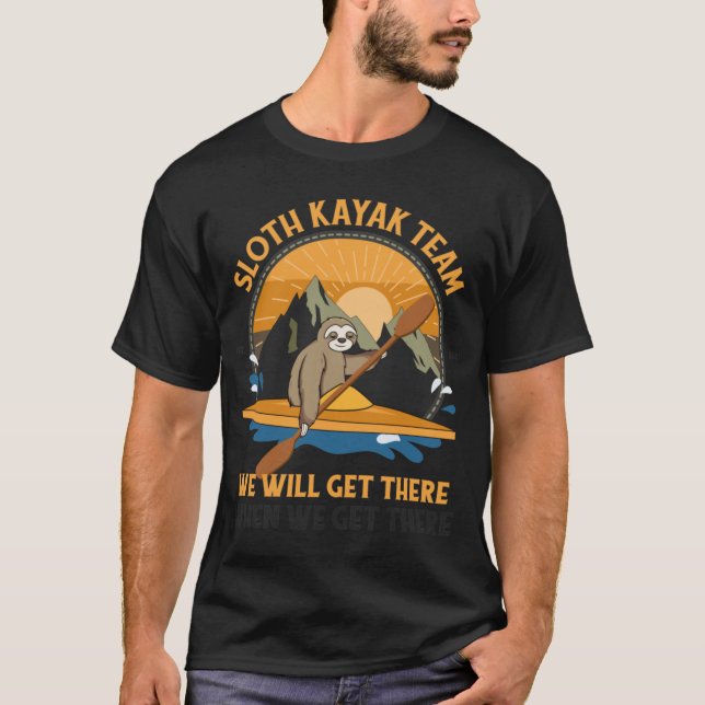 Sloth Kayaking friend T-Shirt (Front)