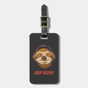 Sloth Keep Calm in chillin vintage Sloth Mode Luggage Tag
