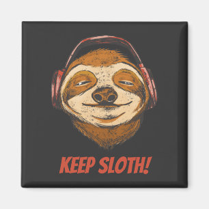 Sloth Keep Calm in chillin vintage Sloth Mode Magnet