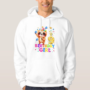 Sloth Kids 9 Year Old Sloth 9th Birthday Party T-S Hoodie