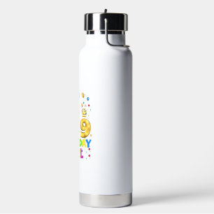 Sloth Kids 9 Year Old Sloth 9th Birthday Party T-S Water Bottle