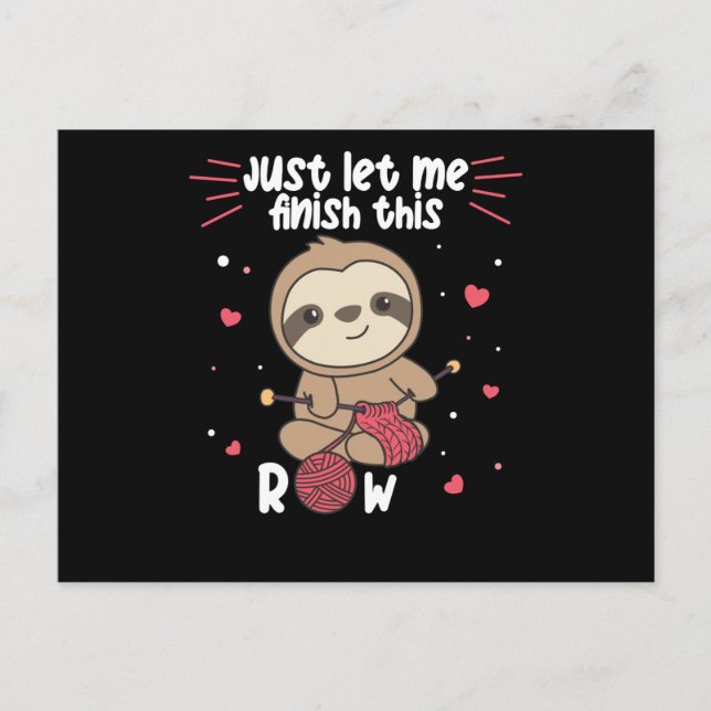 Sloth Knits For Every Knit And Crochet Friend Postcard (Front)