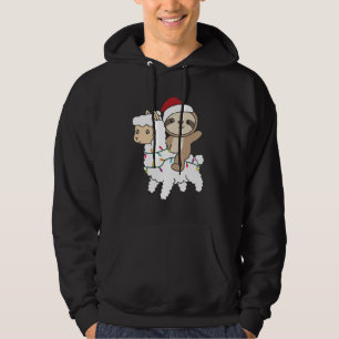 Sloth Lama Christmas Snow Winter Animals Hoodie