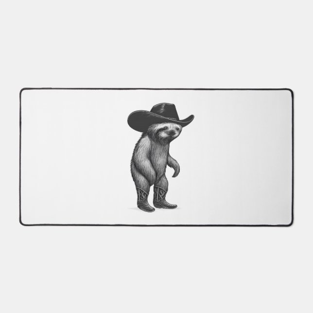 Sloth Lazy Sleepy Sloth Desk Mat (Front)