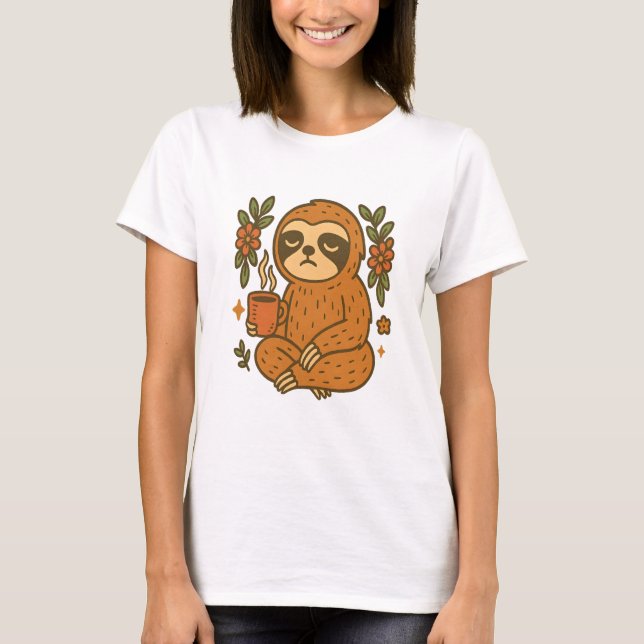 Sloth Lazy Sleepy Sloth T-Shirt (Front)
