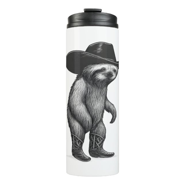 Sloth Lazy Sleepy Sloth Thermal Tumbler (Front)