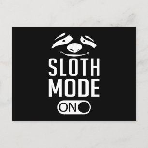 Sloth Lazy Sloths Animal Sleeping Funny Gift Idea Postcard