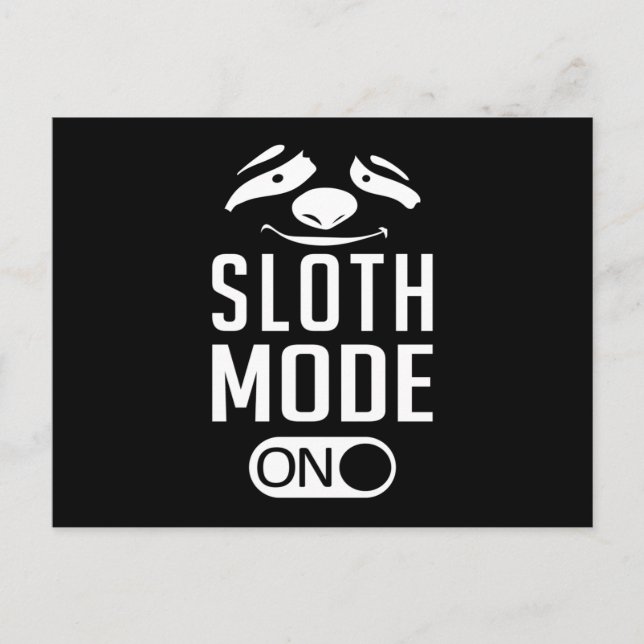 Sloth Lazy Sloths Animal Sleeping Funny Gift Idea Postcard (Front)