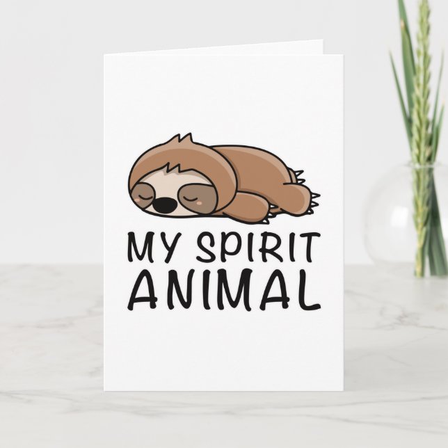 Sloth Lazy Sloths Animal Tired Chill Sleeping Gift Card (Front)