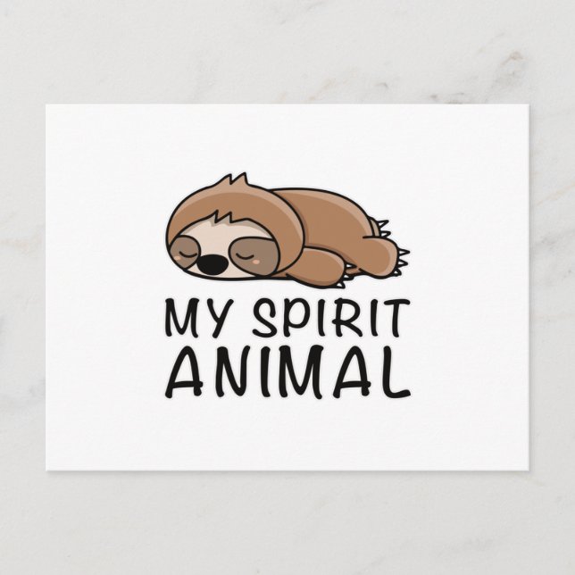 Sloth Lazy Sloths Animal Tired Chill Sleeping Gift Postcard (Front)