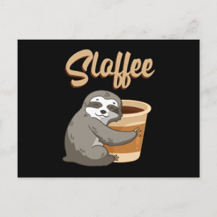 Sloth Lazy Sloths Sloffee Sleeping Funny Gift Idea Postcard