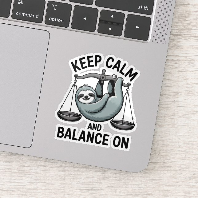 Sloth Libra Zodiac Sticker (Detail)