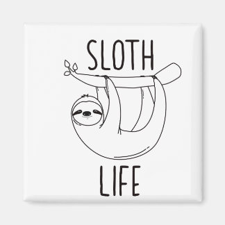 Sloth Life Fridge Magnet