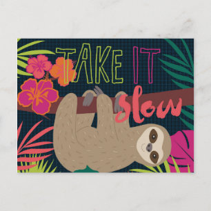 Sloth Life - Take it Slow Postcard