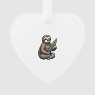 Sloth Line Engraving Classic Animal Tee (2) Ornament
