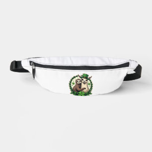 Sloth Llama St Patricks Day Vintage Lucky Tee 2 Bum Bags