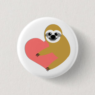 Sloth Love 3 Cm Round Badge