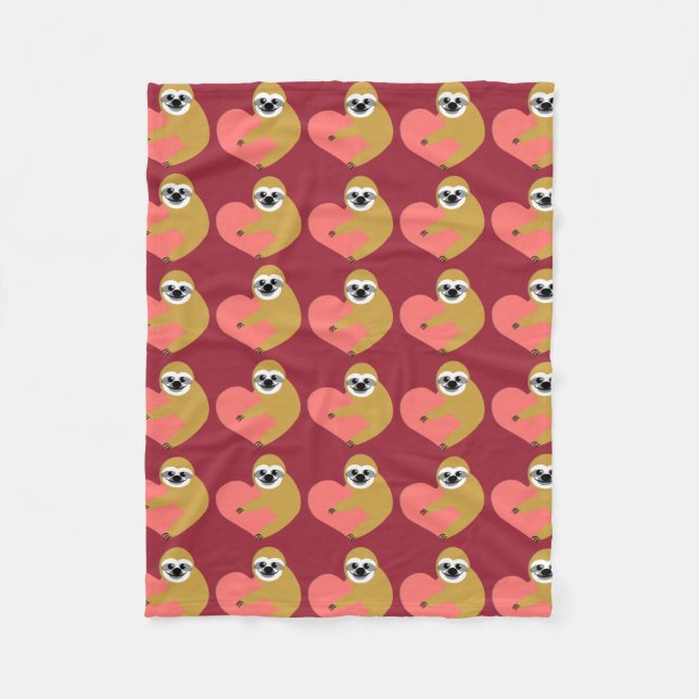 Sloth Love Fleece Blanket (Front)