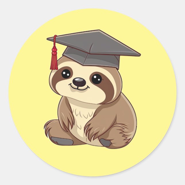 Sloth Love Graduation Sticker (Front)