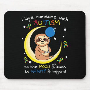 Sloth Love Someone With Puzzle Cool Autism Awarene Mouse Mat