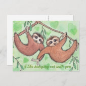 Sloth Love Valentine Holiday Postcard (Front/Back)